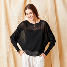 Lazaria Slash Neck Batwing Sparkle Knit - Suzy D London