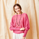 Lazaria Slash Neck Batwing Sparkle Knit - Suzy D London