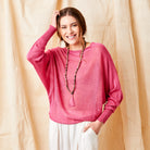 Lazaria Slash Neck Batwing Sparkle Knit - Suzy D London