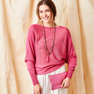 Lazaria Slash Neck Batwing Sparkle Knit - Suzy D London