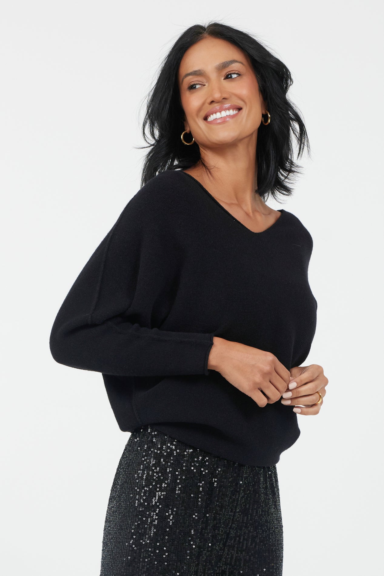 Batwing knit sweater hotsell