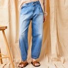 May Stretch Denim Barrel Cut Jeans - Suzy D London