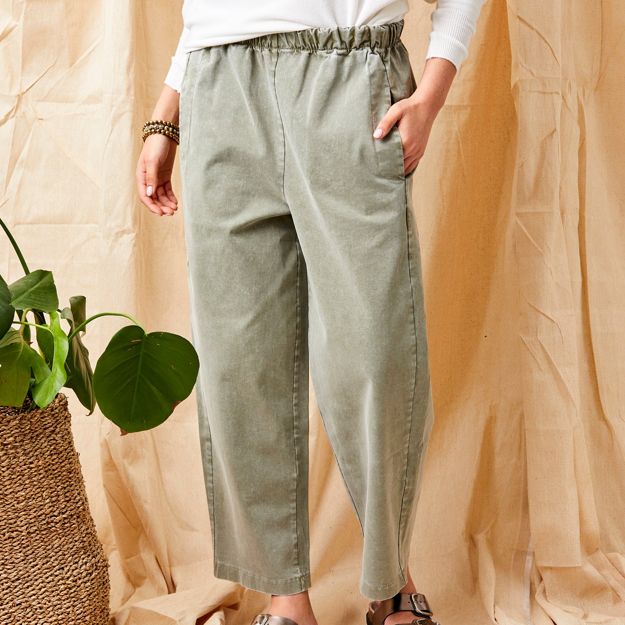 Orly Heavy Cotton Vintage Wash Baggy Pants - Suzy D London