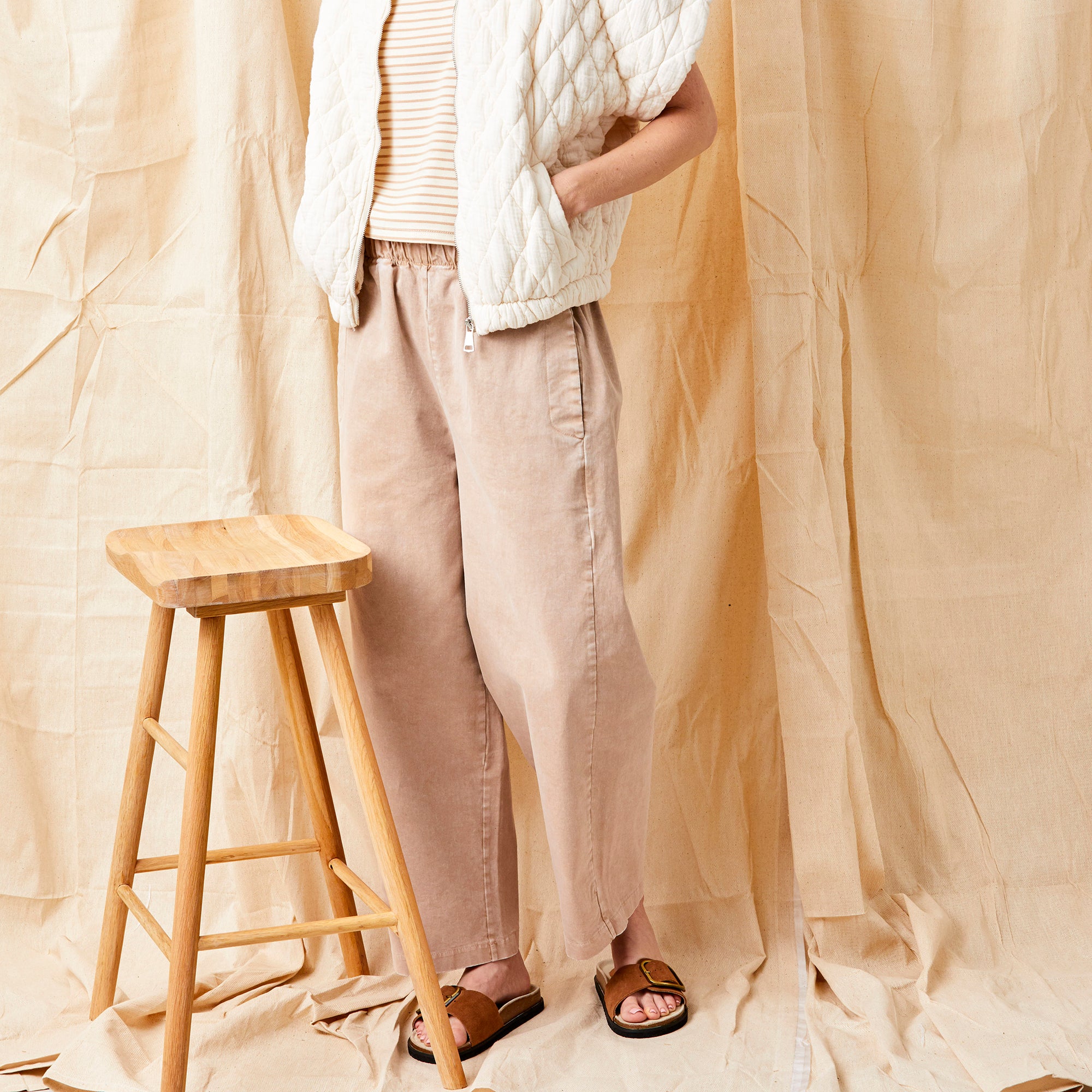 Orly Heavy Cotton Vintage Wash Baggy Pants - Suzy D London