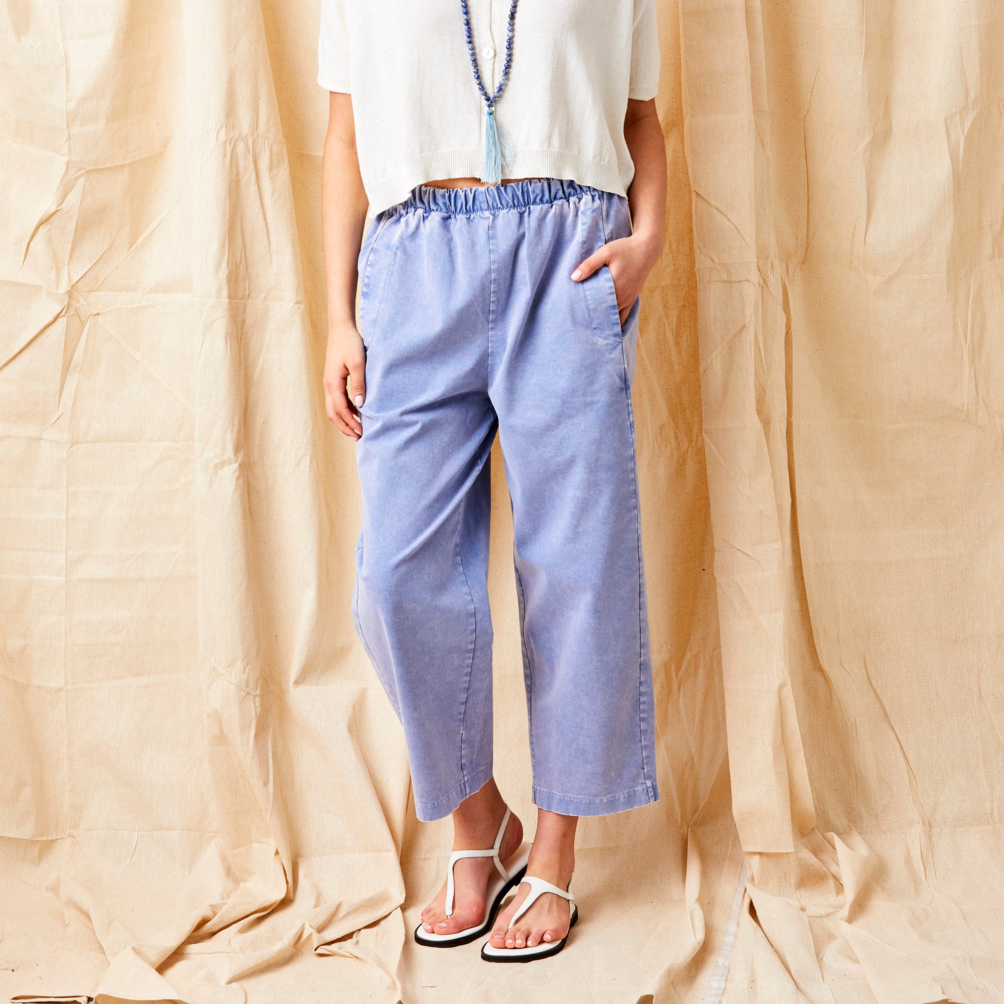 Orly Heavy Cotton Vintage Wash Baggy Pants - Suzy D London