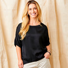 Sigal Satin Oversize Box Tee - Suzy D London