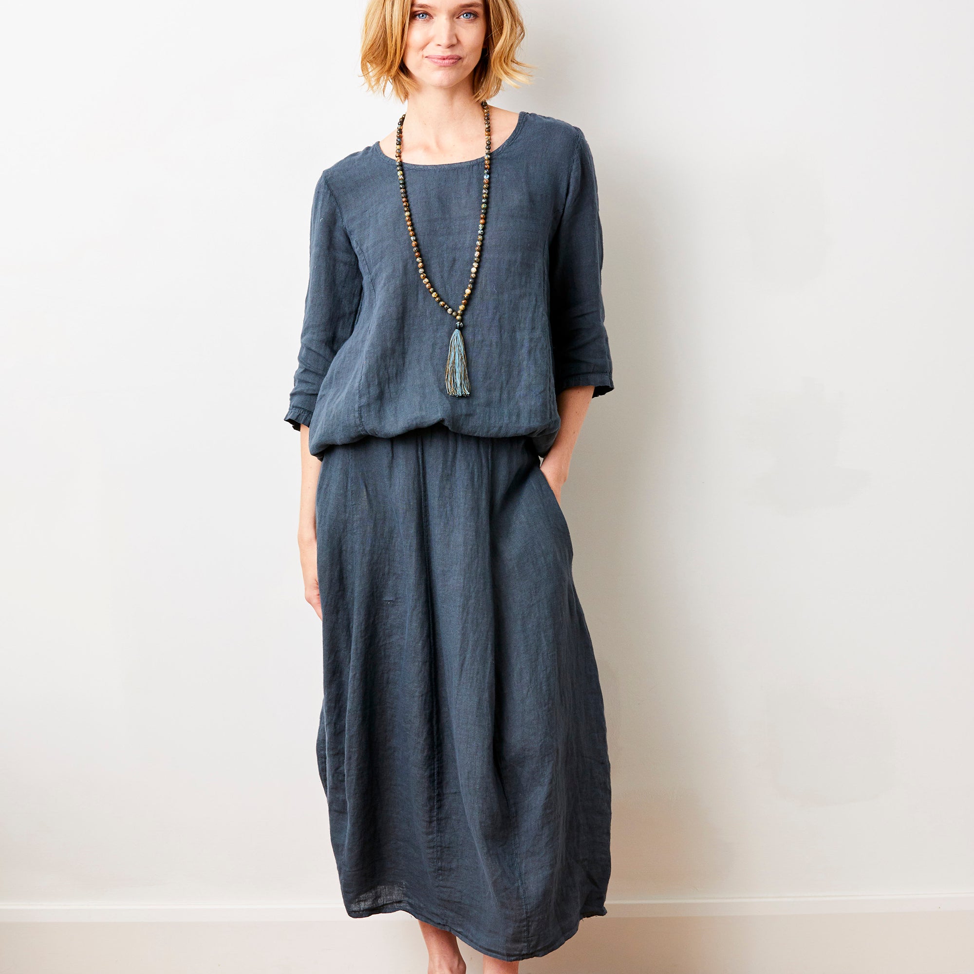 Solene Linen Bubble Shape Skirt - Suzy D London
