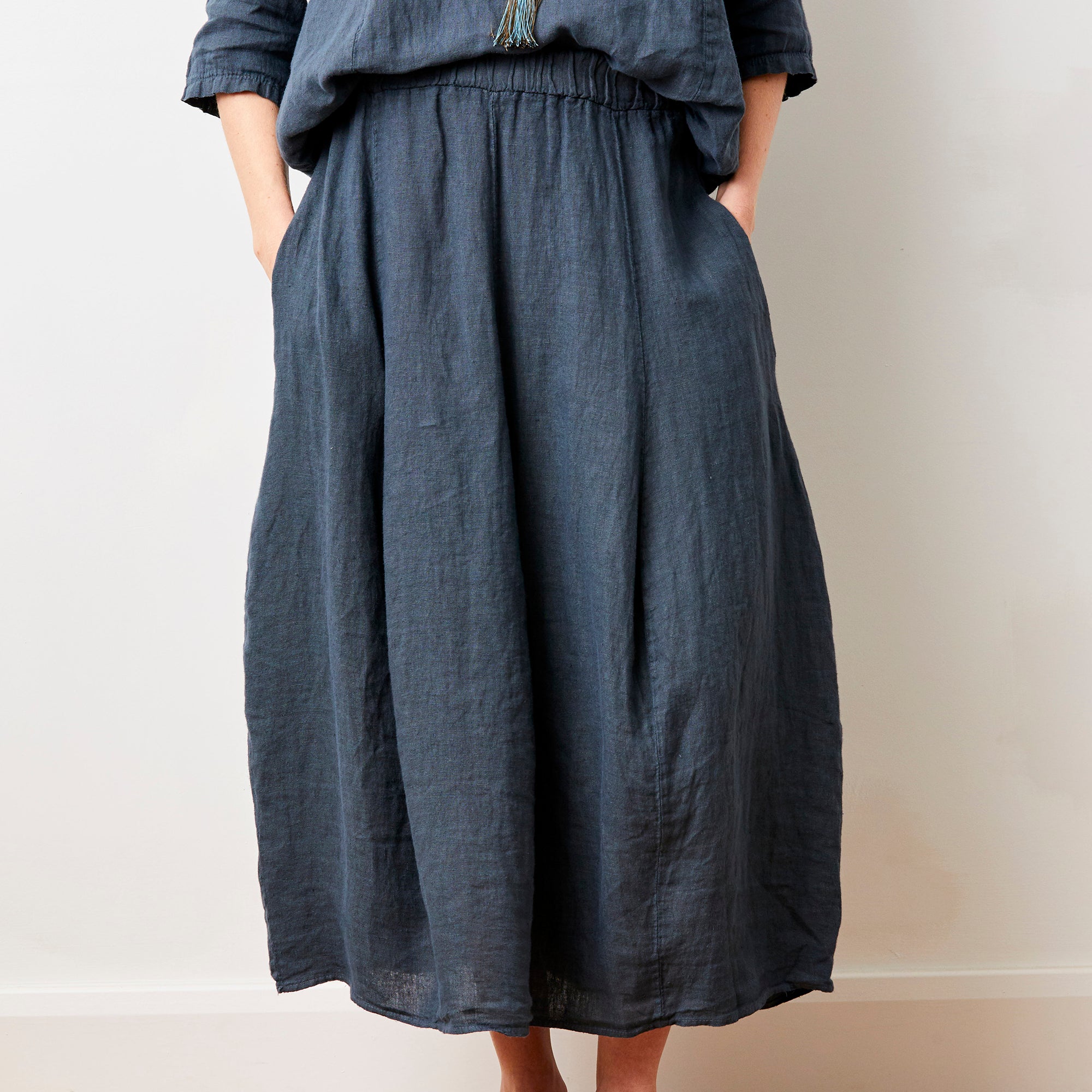 Solene Linen Bubble Shape Skirt - Suzy D London