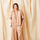 Solenne Satin Palazzo Trousers - Suzy D London