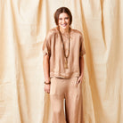 Solenne Satin Palazzo Trousers - Suzy D London