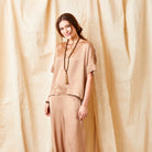 Solenne Satin Palazzo Trousers - Suzy D London