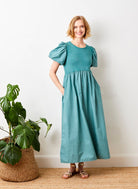 Galeena Dress With Puff Sleeves - Suzy D London