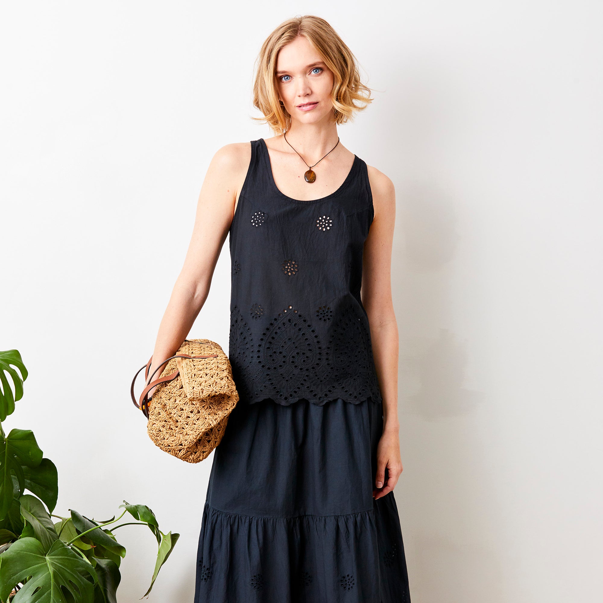 Waterlily Broderie Anglaise Maxi Skirt - Suzy D London
