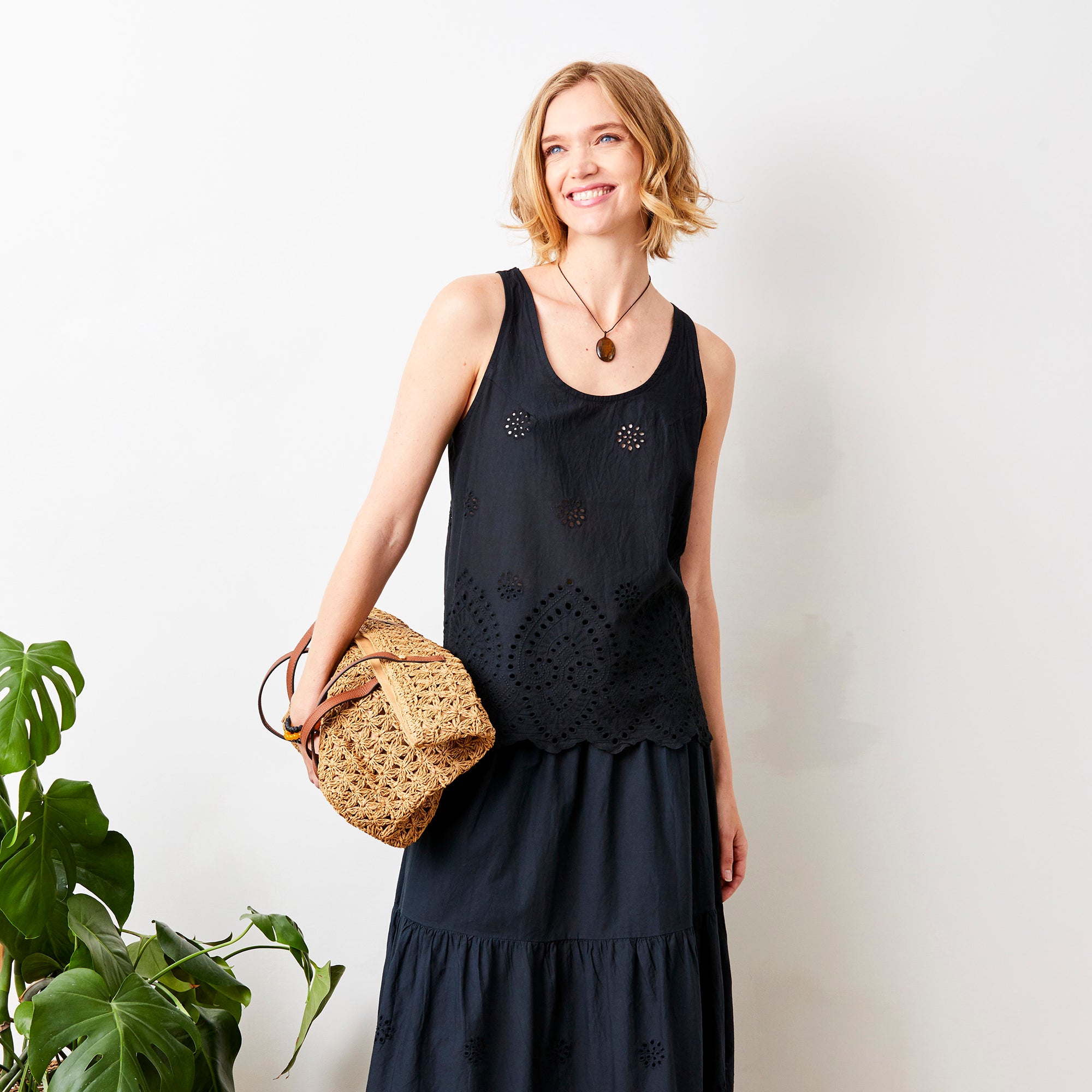 Waterlily Broderie Anglaise Maxi Skirt - Suzy D London