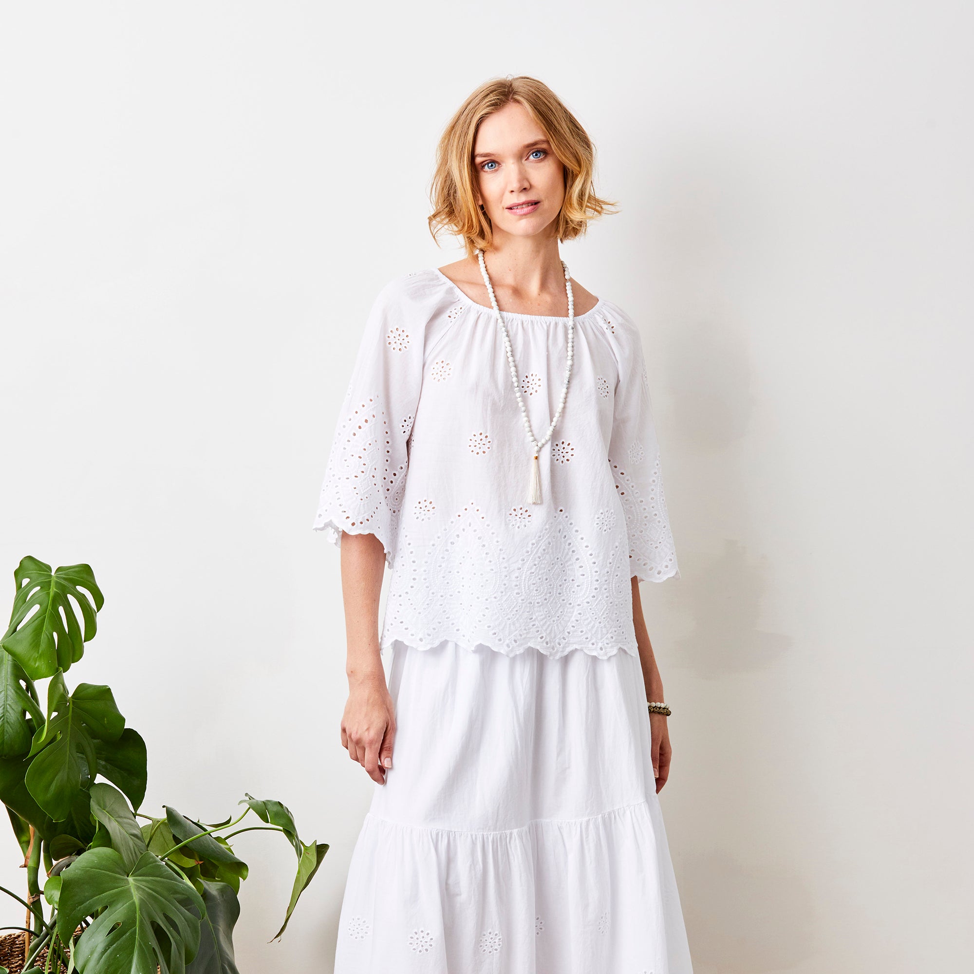 Waterlily Broderie Anglaise Maxi Skirt - Suzy D London
