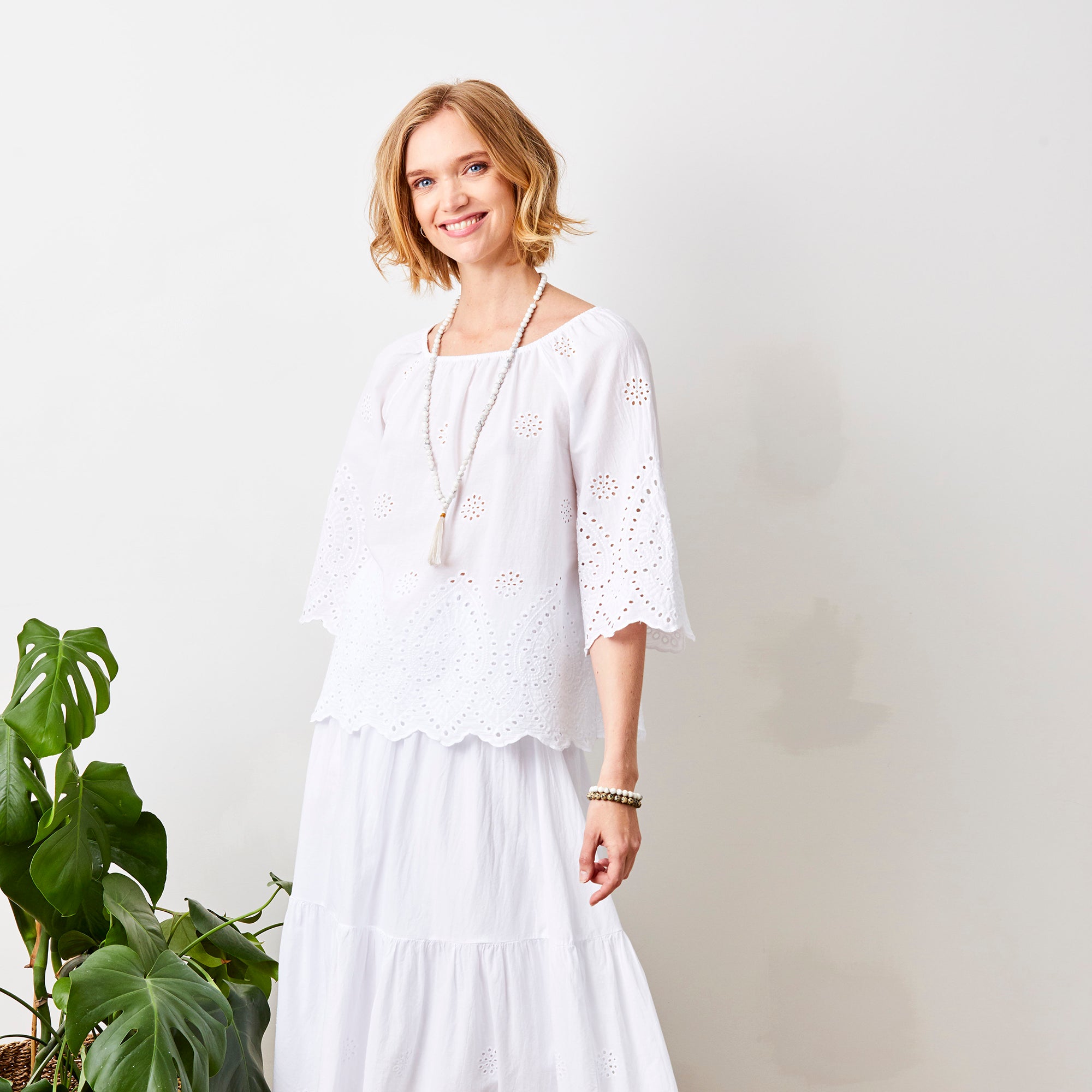Waterlily Broderie Anglaise Maxi Skirt - Suzy D London