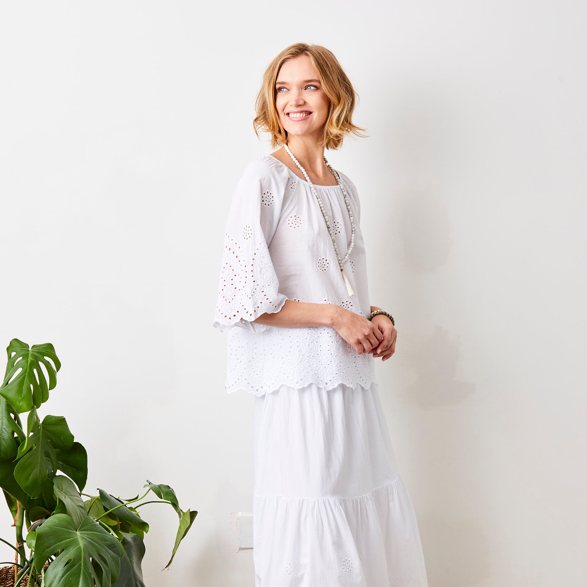 Waterlily Broderie Anglaise Maxi Skirt - Suzy D London