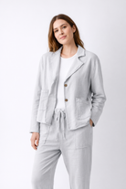Wendy Jersey Blazer With Raw Edge & Pockets - Suzy D London