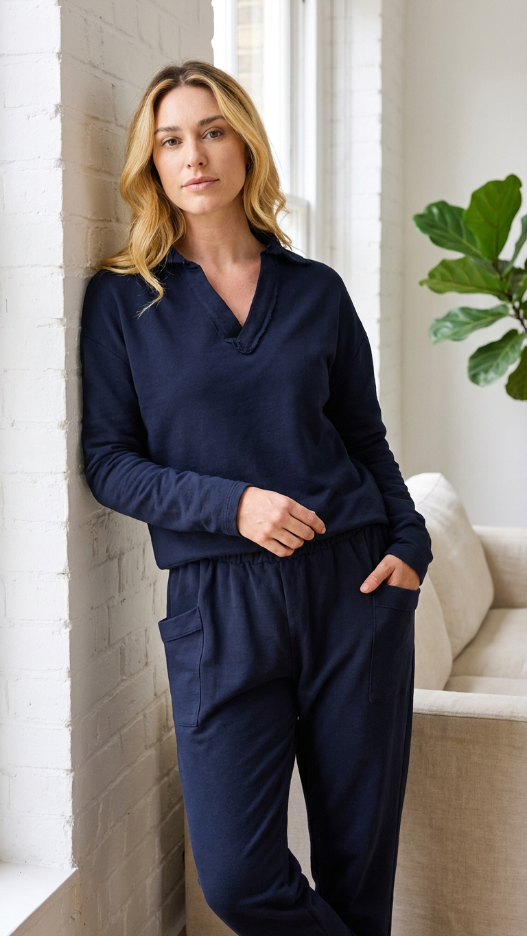 Whisper Raw Edge Open Collar Sweatshirt - Suzy D London