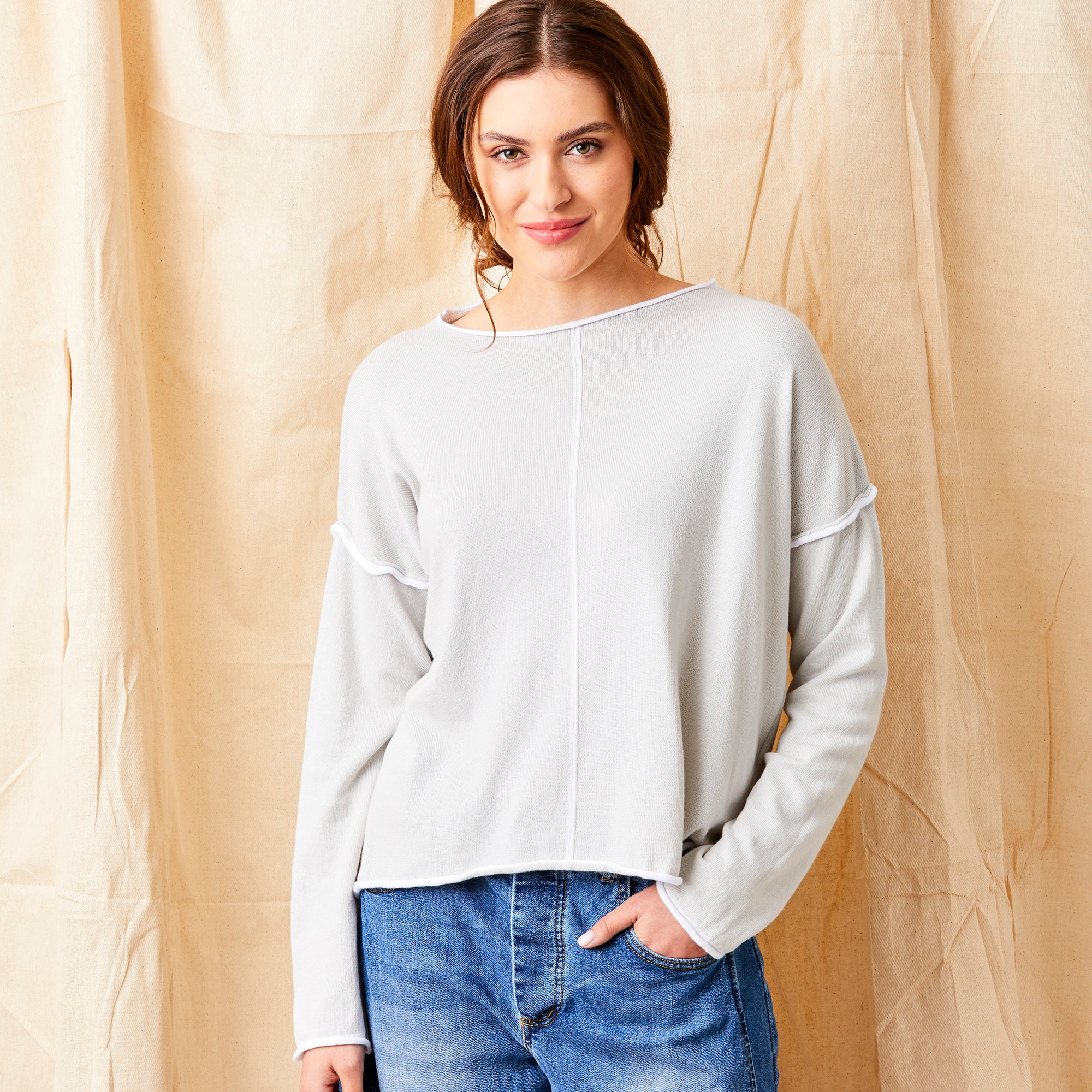 Wren Long Sleeve Knit With Trim - Suzy D London