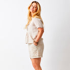 Yaelle Print Linen Mix Shorts - Suzy D London