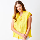 Ynez Short Sleeve Linen Shirt - Suzy D London