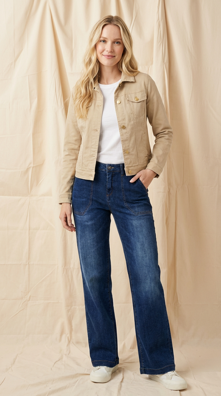 Greer Gaberdine Jacket With Front Pocket - Suzy D London