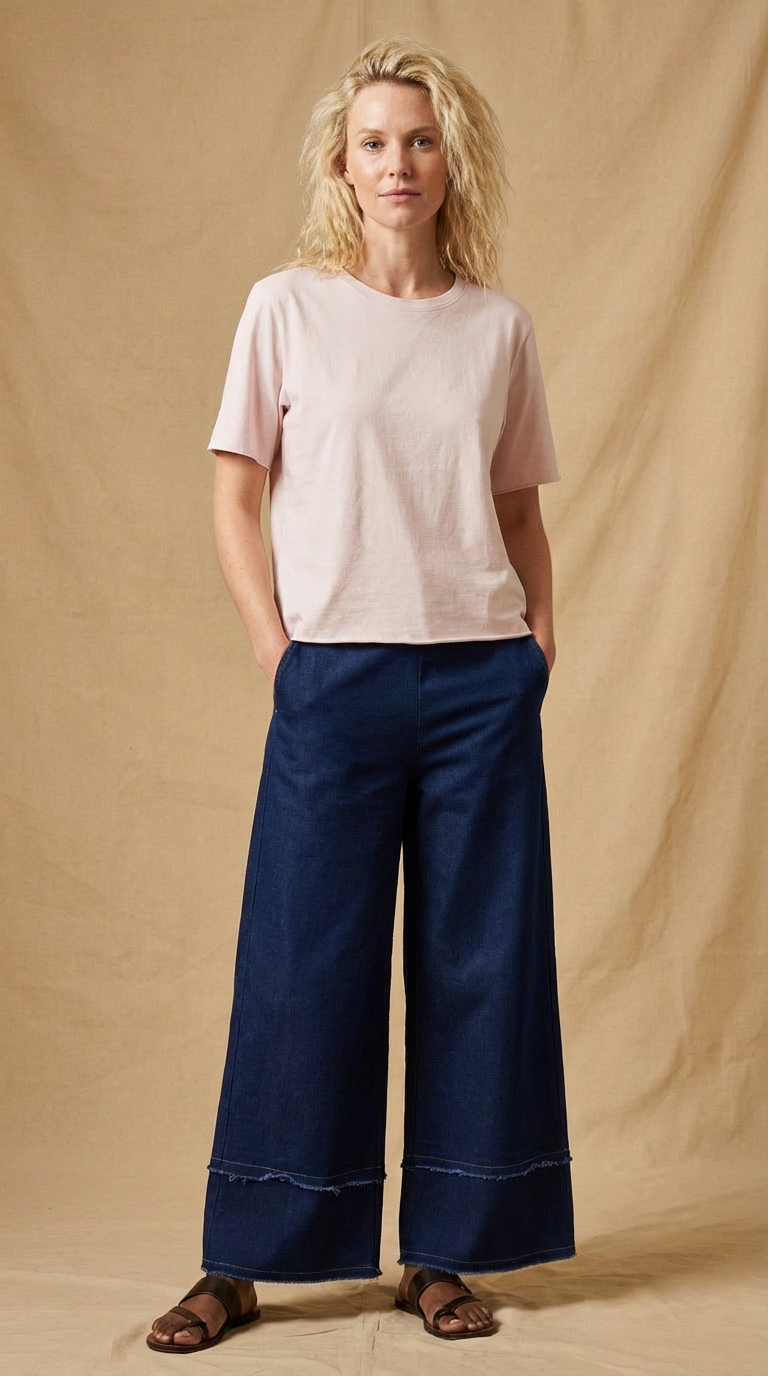 Jowita Crew Neck Oversize Jersey Tee - Suzy D London