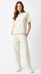 Jowita Crew Neck Oversize Jersey Tee - Suzy D London