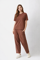 Jowita Crew Neck Oversize Jersey Tee - Suzy D London