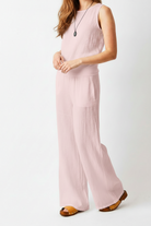 Sultan Wide Leg Linen Pants With Stretch Waistband - Suzy D London