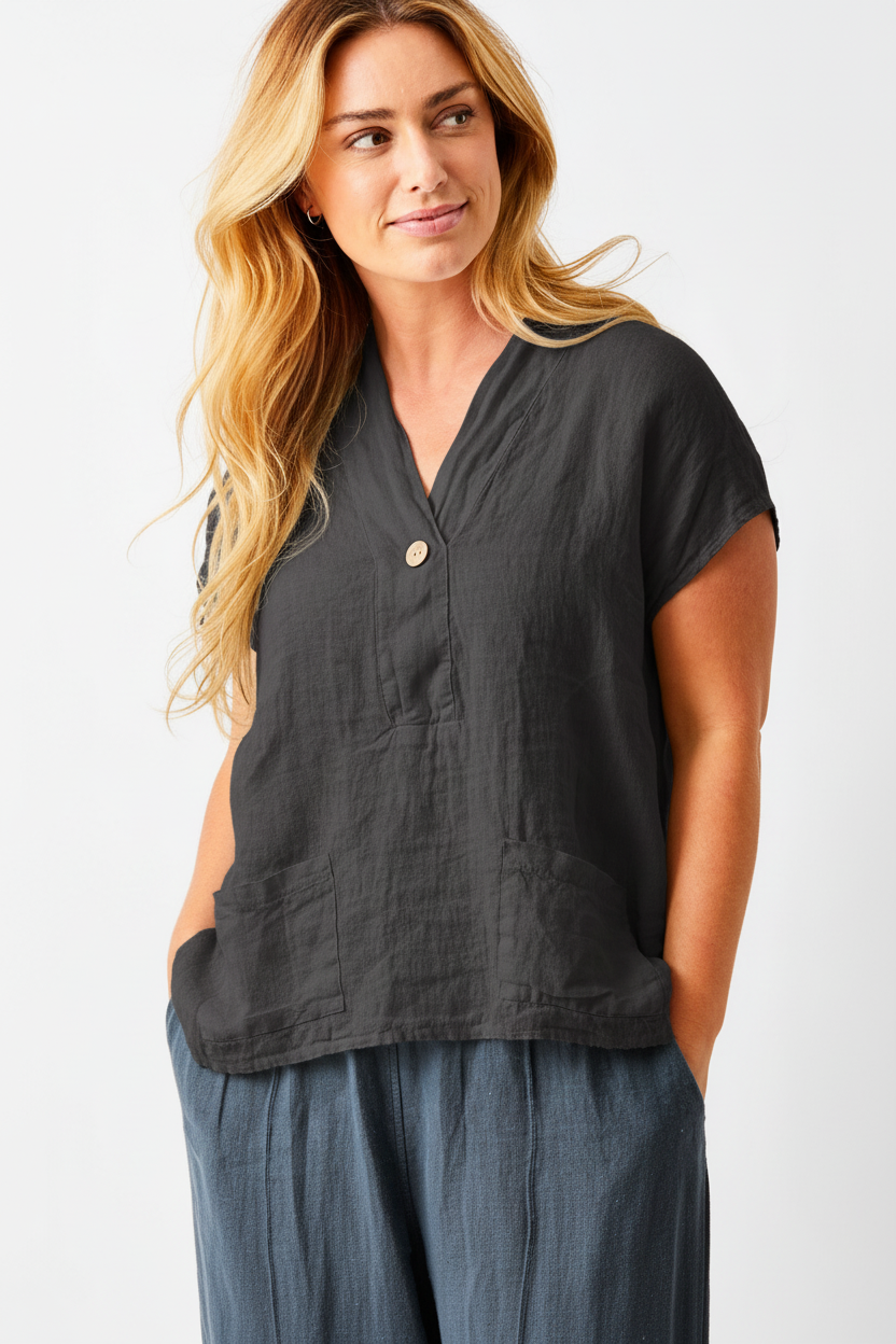 Susanna Anthracite Top