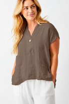 Susanna Mud Top White Pants