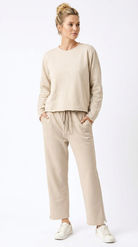 Wan Rolled Neck Sweatshirt With Raw Edge - Suzy D London