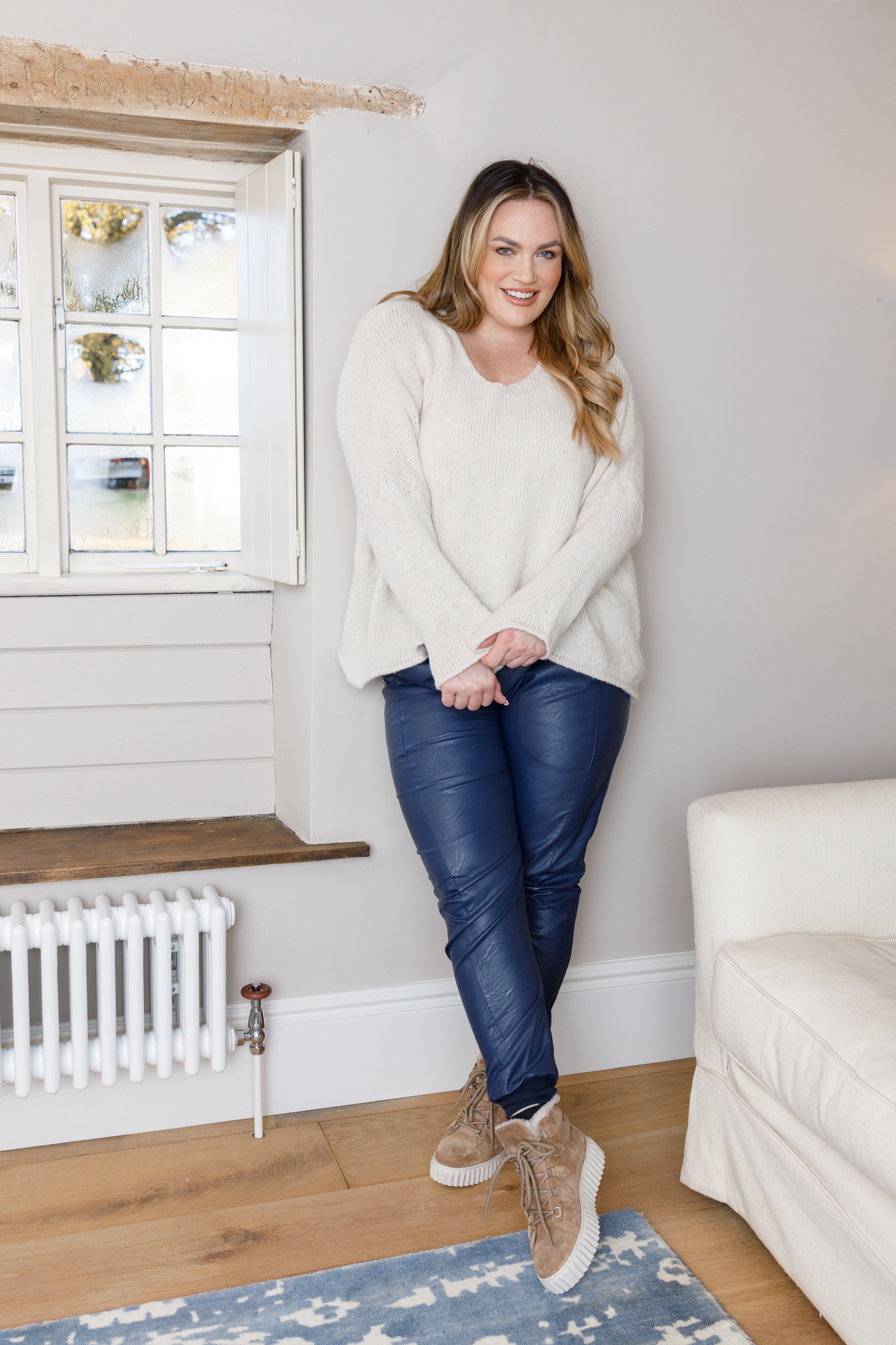 Curve Faux Leather Ultimate Joggers - Suzy D London