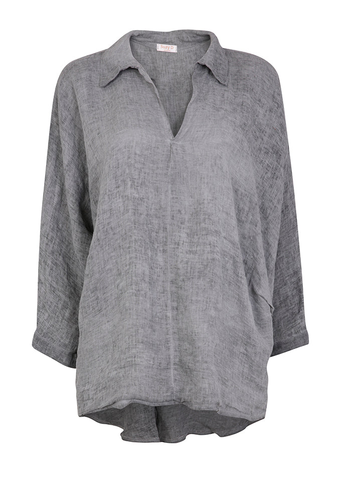 Bonny Oversized Shirt - Linen - Suzy D London