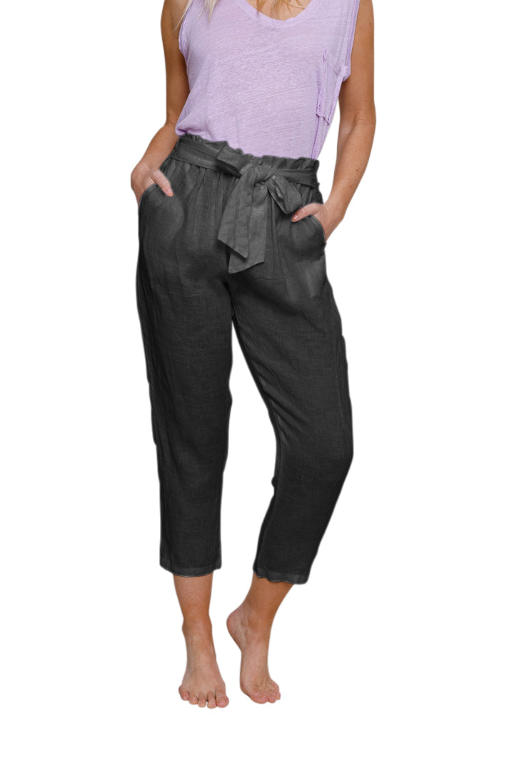 Bahati Linen Belted Trousers - Suzy D London