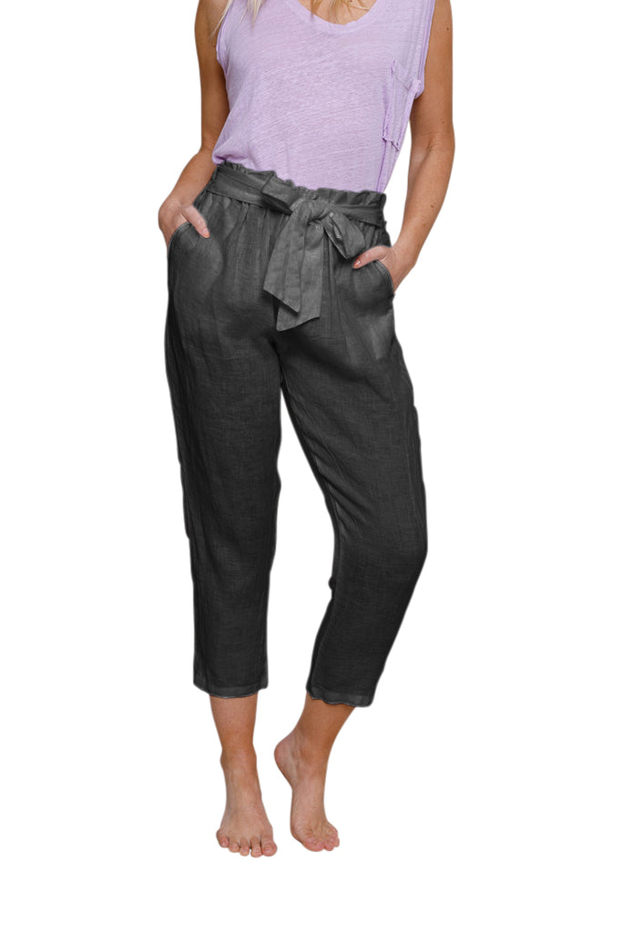 Bahati Linen Belted Trousers - Suzy D London
