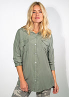Beth Double Pocket Shirt Olive