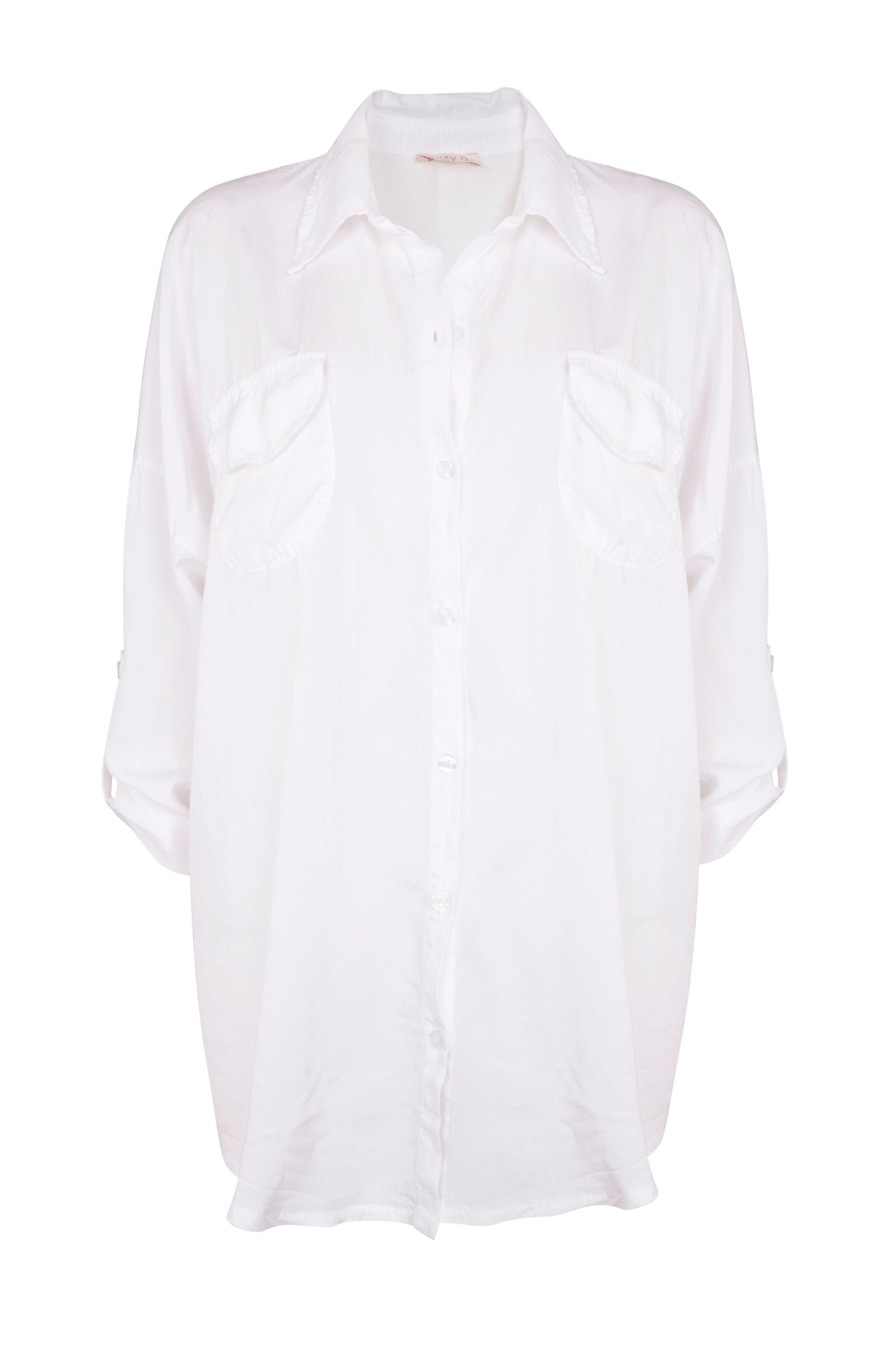 Beth Double Pocket Shirt White