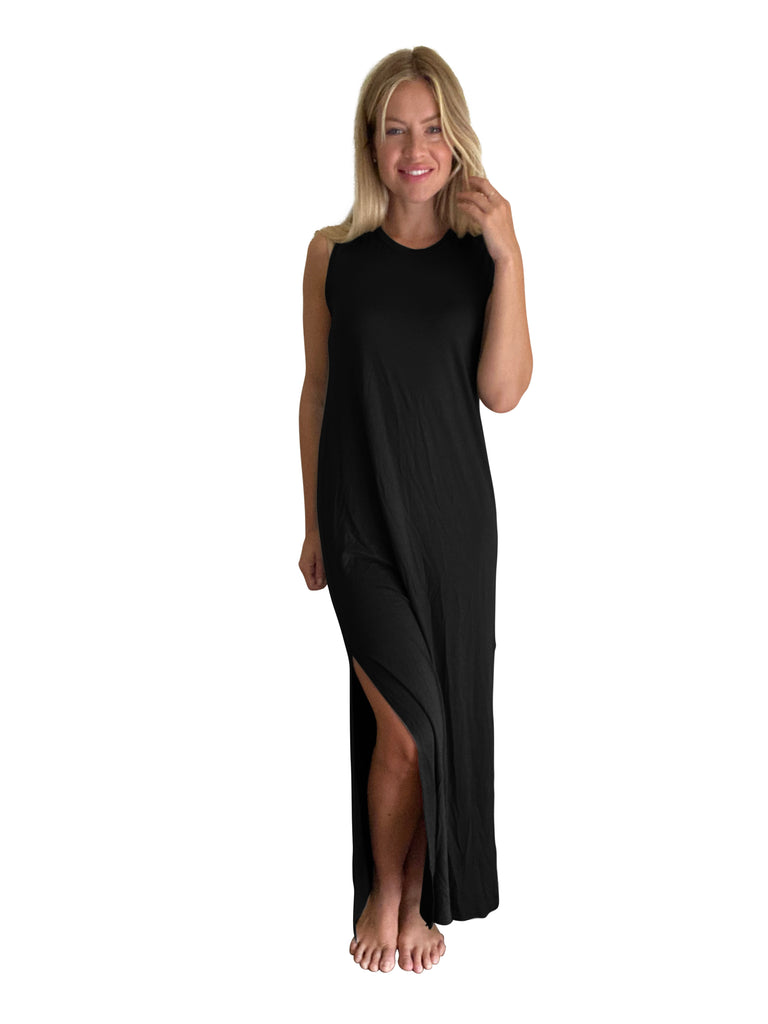 Davina Maxi Dress With Side Splits - Suzy D London