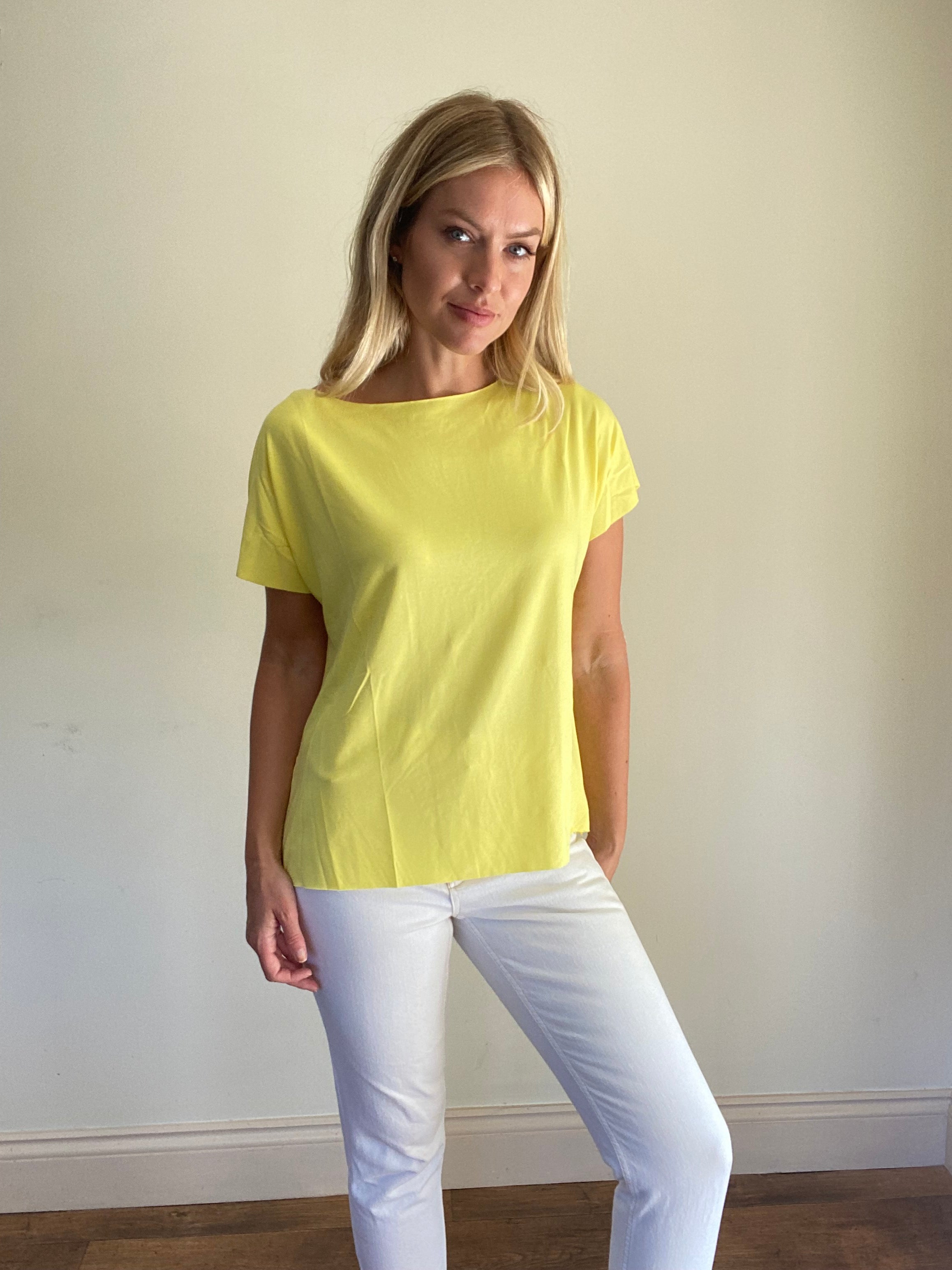 Suzy D Della Loose Fit Wide Neck T-Shirt