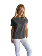 Della Loose Fit Wide Neck T-Shirt - Suzy D London