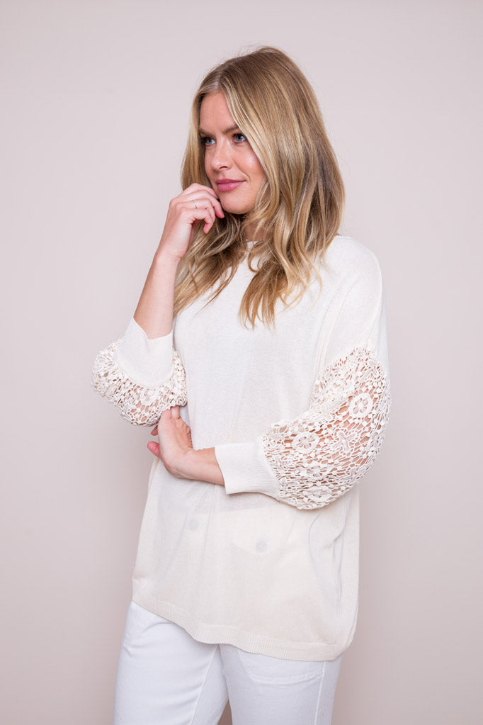 CREAM LACE TOP FRANCEY SUZYD LONDON