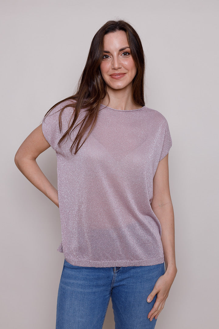 Suzy D Frank Top Soft Pink