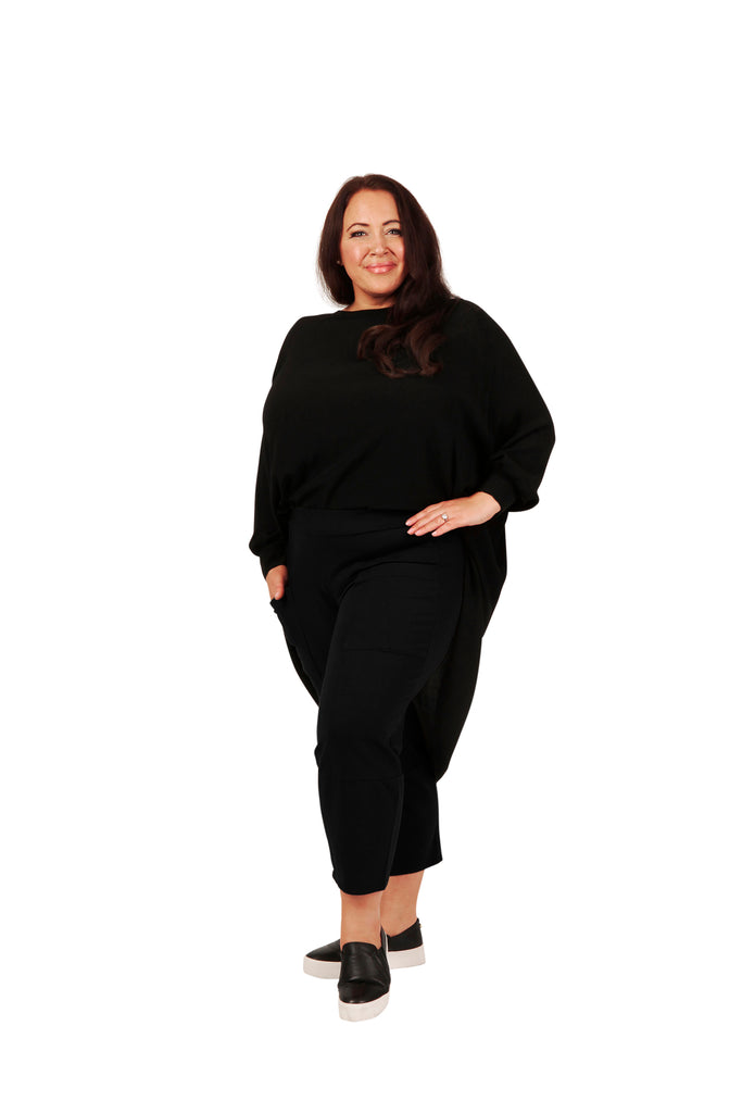 Curve Jackie Cropped Jersey Trousers - Suzy D London