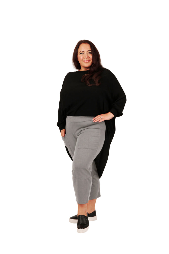 Curve Jackie Cropped Jersey Trousers - Suzy D London