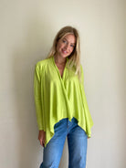 Suzy D Lilian Waterfall Cardigan Yellow