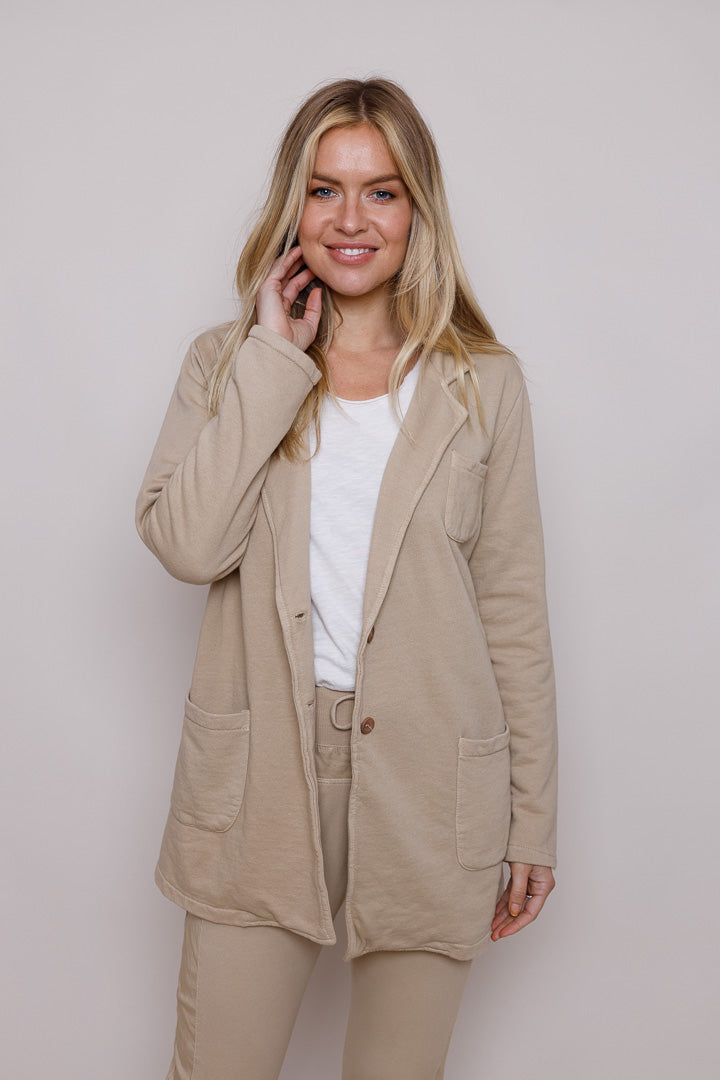 Suzy D Max Long Blazer Sand