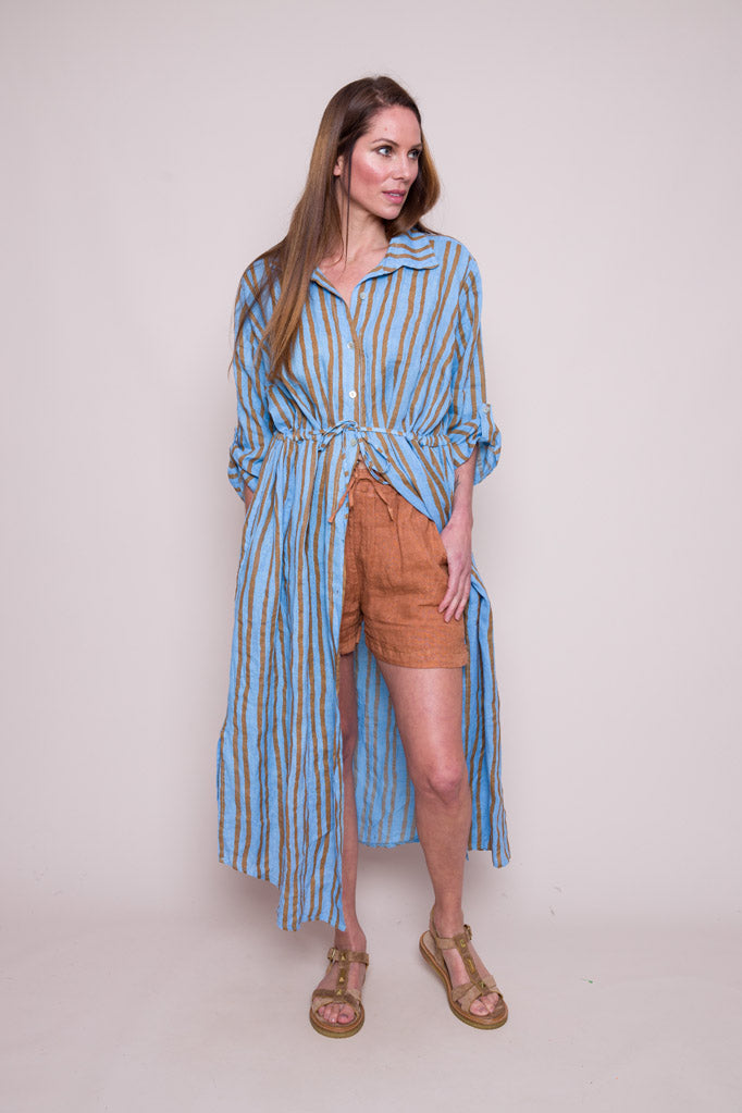 SUZY D LONDON SCOUT STRIPE SHIRT DRESS
